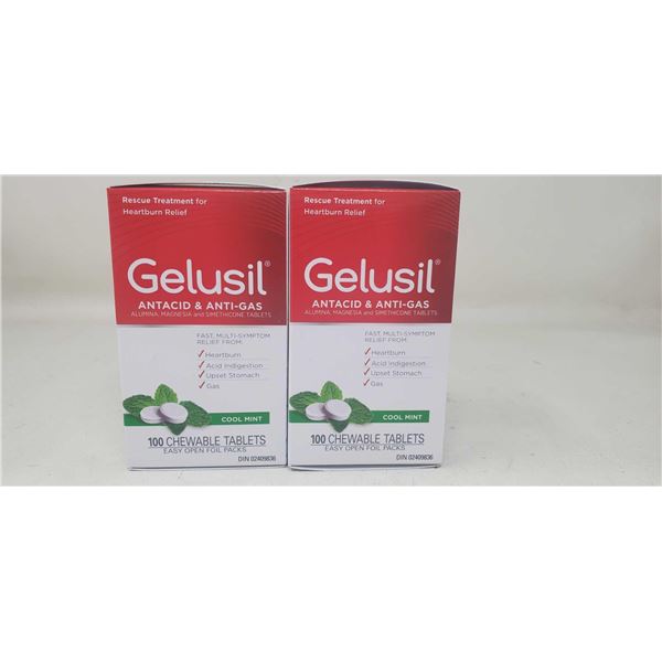 Gelusil Antacid & Anti Gas Tablets 2X100 Chewable tabs