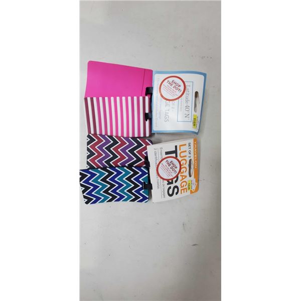4 Pk Rubber Luggage Tag with Insert Card