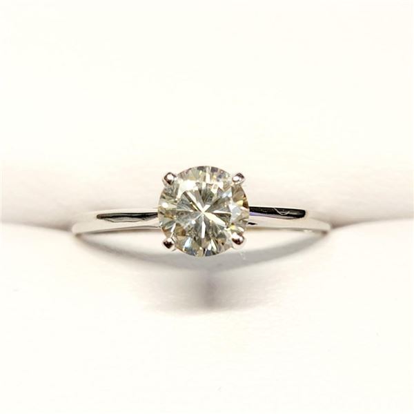 10K White Gold Moissanites(0.72ct) Ring (~Size 6.75)(Ring is resizable for $40) (~length 0 inches) (
