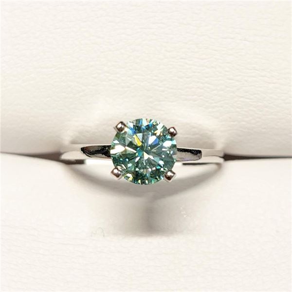 10K White Gold Moissanites(1.05ct) Ring (~Size 6)(Ring is resizable for $40) (~length 0 inches) (~we