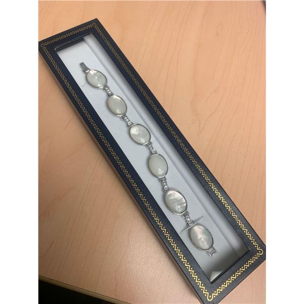 Ladies Opal Style Silver Bracelet NEW in gift box