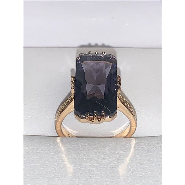 Ladies .925 Plated Silver 3.0 Carat Quartz Solitaire Dress Ring size 7