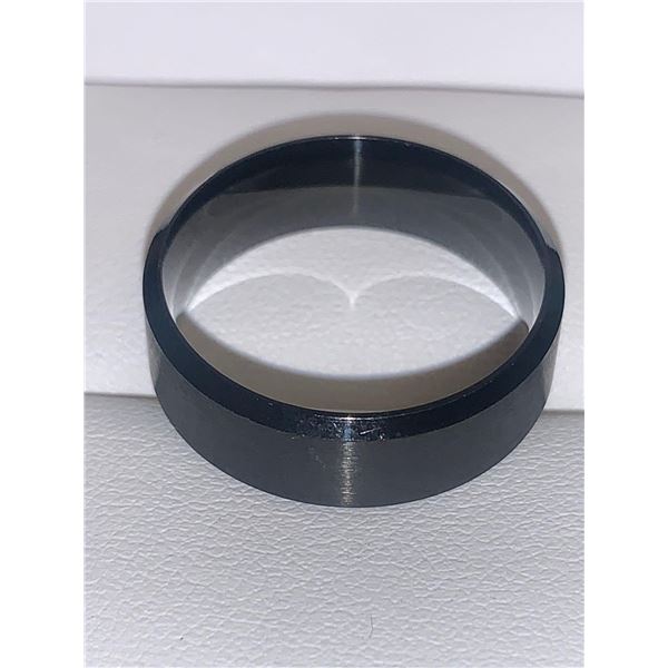 Mens Black titanium 8mm Wide Ring size 10 NEW