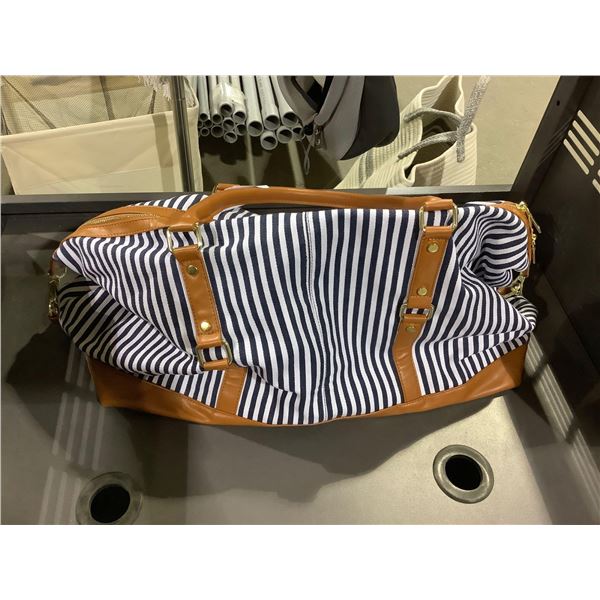 Loietnt Duffel Bag with Leather Trim & Shoulder Strap.