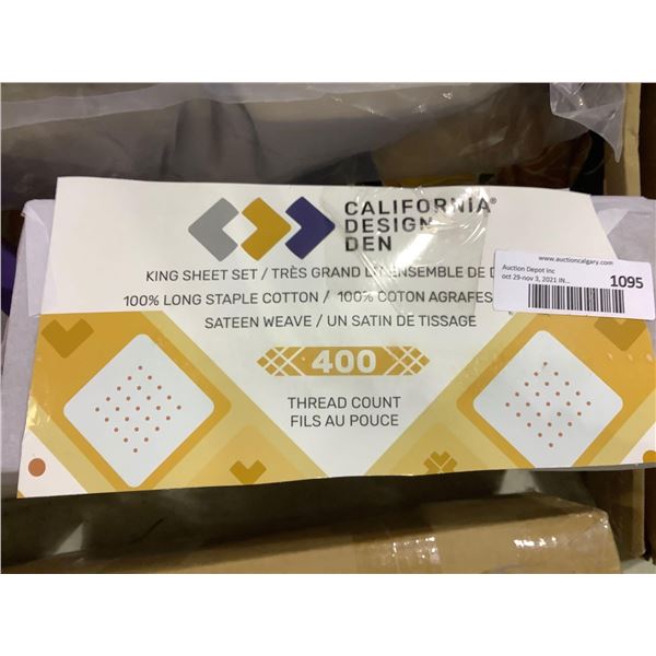 California Design 400 Thread Count King Size Sheet Set