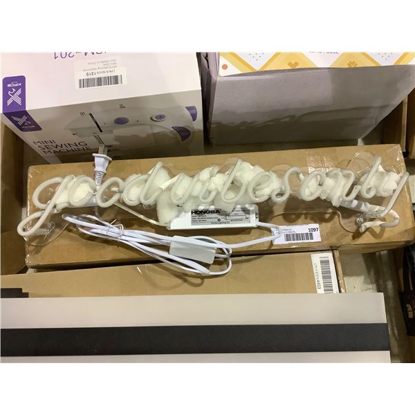 "Good Vibes Only" Neon Light *Note damage in 2nd Photo*