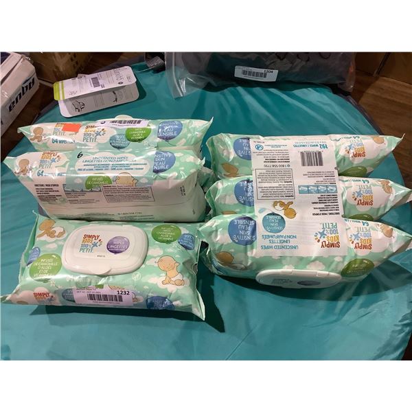 Simply Kids Unscented Wipes 6 X 64 Wipes