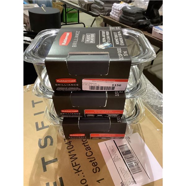 Rubbermaid Brilliance Airtight & Leak Proof Food Storage 757 ml X3