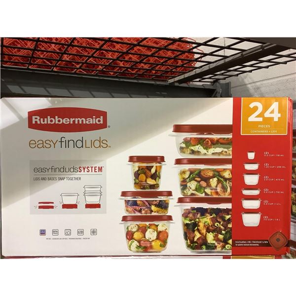 Rubbermaid Easy Find Lids Multi Sized Food Storage 24 Pack