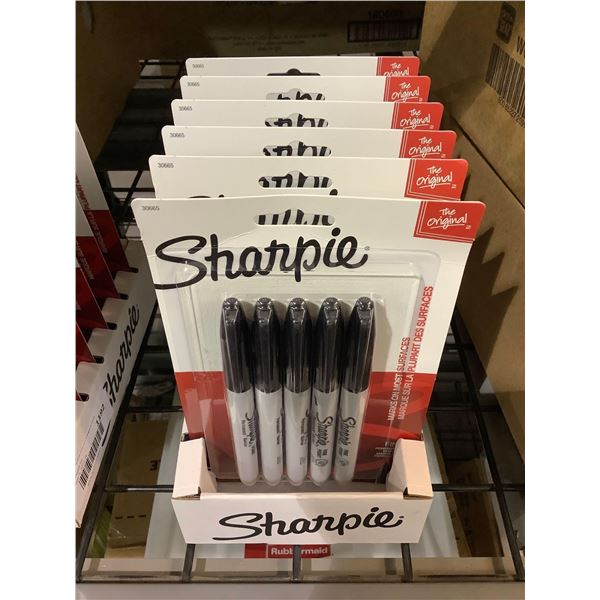 Sharpie Black 5 Pack X 6