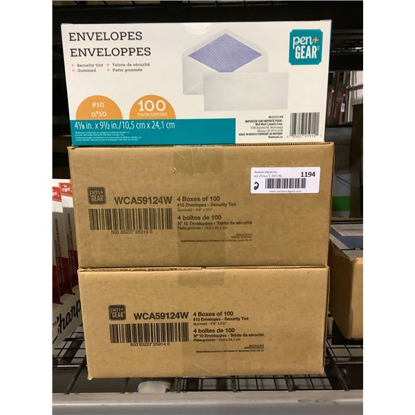 Pen & Gear 4 1/8" X 9 1/2" Security Tinted Envelopes 100 X 8