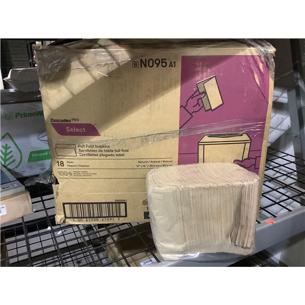 18 Pack 12" X 12" Brown Double Folded Napkins