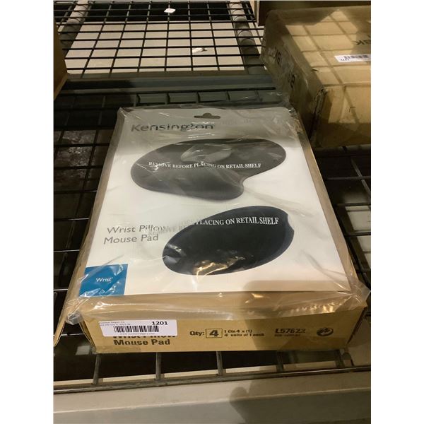 Case lot of 4 Kensington wrist pillow mouse pads NEW