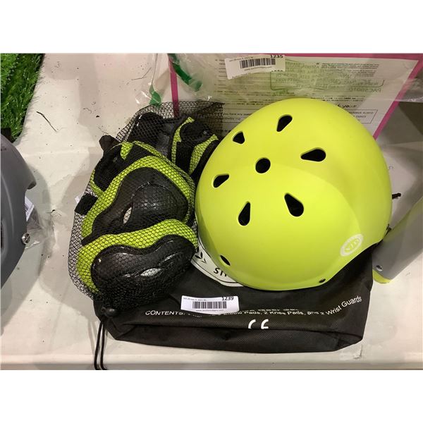 Bicycle Helmet, Elbow & Knee Pad Set-youth