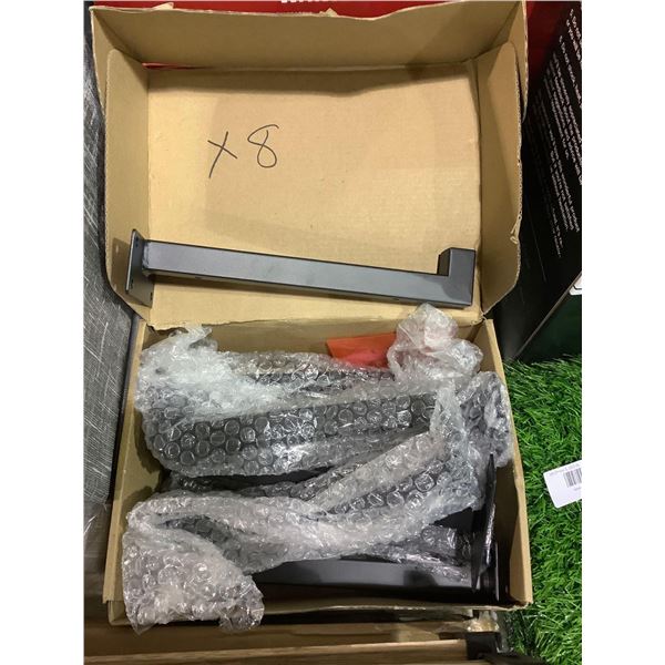 Black Floating Wall Hooks X8