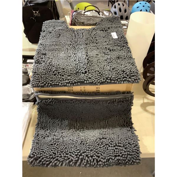 Gray Super Soft Bathroom Rug Set