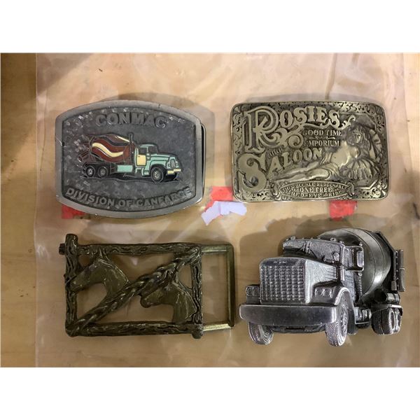 4 Pack Vintage Belt Buckles