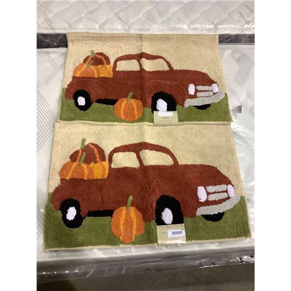 Fall Pumpkin Harvest Rug Set 2 X 20" X 30"