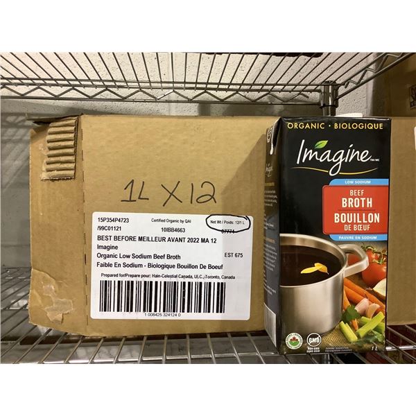 Imagine Organic Low Sodium Beef Broth 12 X 1L