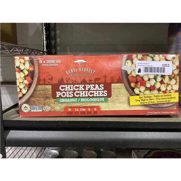 Dunya Harvest Organic Chickpeas 8 X 398ml