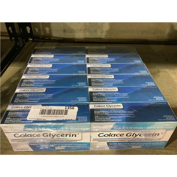 Colace Glycerin Suppositories 12 X 24 Tabs