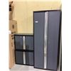 Image 1 : Set of 3 Metal Garage Storage Cabinets includes large locker and 2 smaller wall cabinets ( with keys