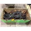 Image 1 : Wooden Tote of Assorted Extension Cords