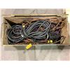 Image 2 : Wooden Tote of Assorted Extension Cords