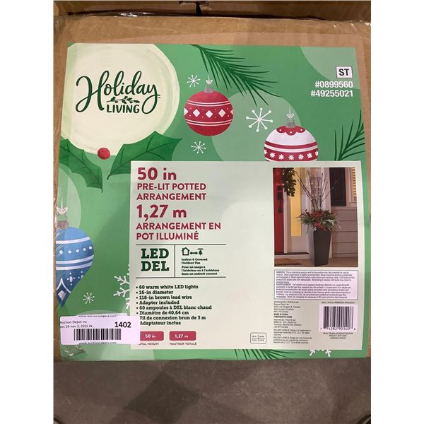 50" Pre-Lit Potted Christmas Arrangement