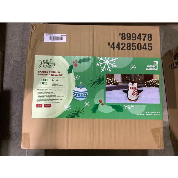 Outdoor Lighted Holiday Penguin 28"
