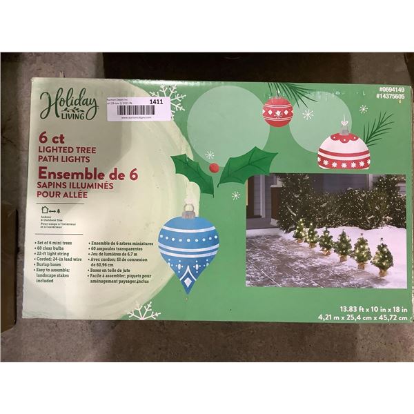 6 Count Lighted Mini Holiday Tree Path Lights