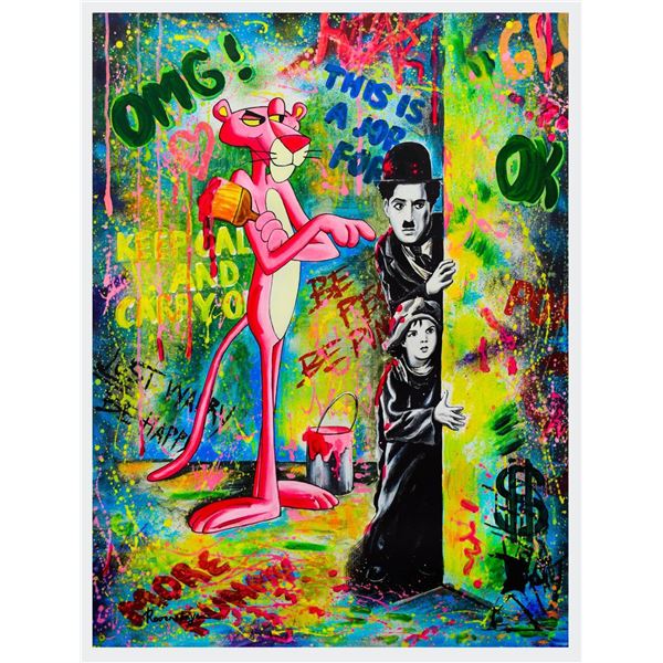 Nastya Rovenskaya- Mixed Media "Caught Trying to Sneak In"