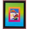 Image 2 : Peter Max- Original Lithograph "UMBRELA MAN ON BLENDS"