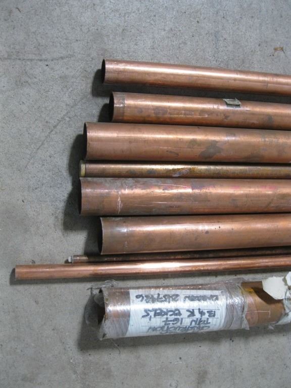 Misc Lengths & Sizes of Copper Pipe