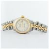 Image 3 : Rolex Ladies 2T Factory Silver Tapestry Dial Datejust Wristwatch