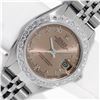 Image 1 : Rolex Ladies Salmon Roman Diamond Datejust Wristwatch