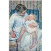 Image 1 : Cassatt - Mother About to Wash Her Sleepy Child