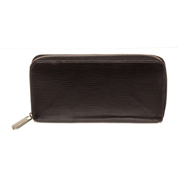 Louis Vuitton Black Epi Leather Zippy Wallet