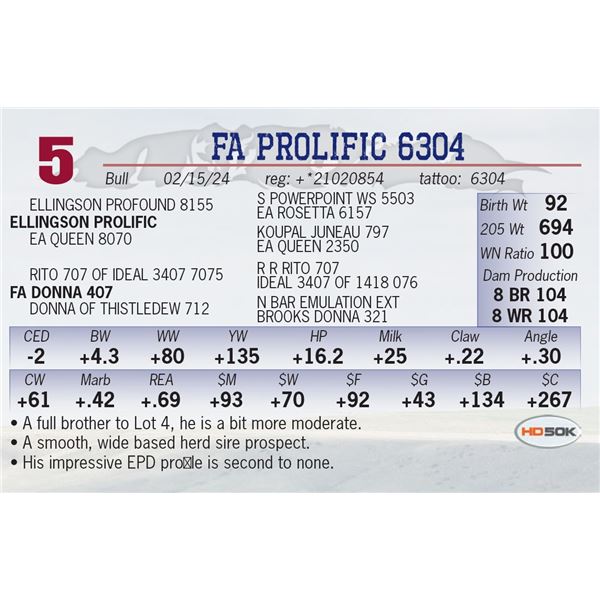 FA Prolific 6304
