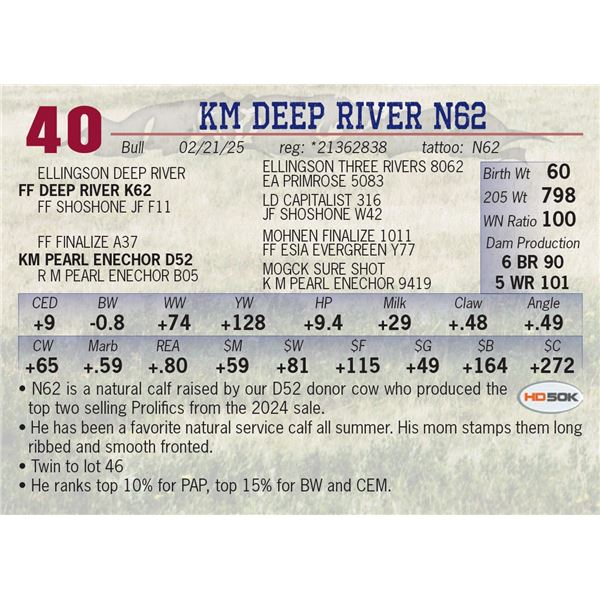 KM DEEP RIVER N62