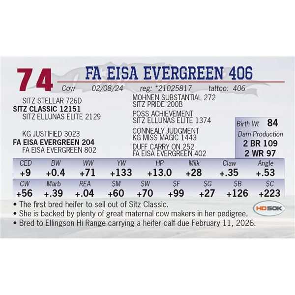 FA EISA EVERGREEN 406