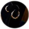 Image 1 : Italian 14kt  2 Color, 2 Finish Twist Ear Hoops#2242433