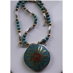 REDUCED Sterling Silver Mayan Pendant Necklace #2242462