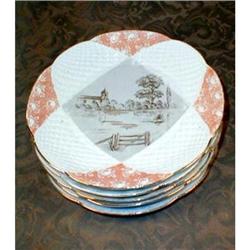 Hand PAINTED Plates LANDscapes - Set of 5 - #2242619