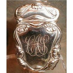 STERLING Match SAFE Repousse SILVER - ANTIQUE -#2242637