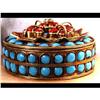 Image 1 : Vintage Etruscan Persian Turquoise Large BOX #2242825