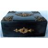 Image 1 : VICTORIAN EBONISED JEWEL BOX BRASS DECORATED #2243068