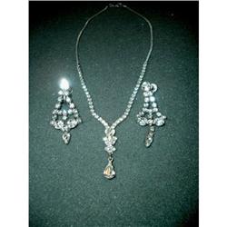 Rhinestones & Paste set of necklace and earring#2243112