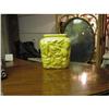 Image 1 : Haeger Molded mustard  yellow leaf vase - #2254257