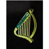 Image 1 : SUPERB CELTIC HARP RHINE STONE  BROOCH  #2254398